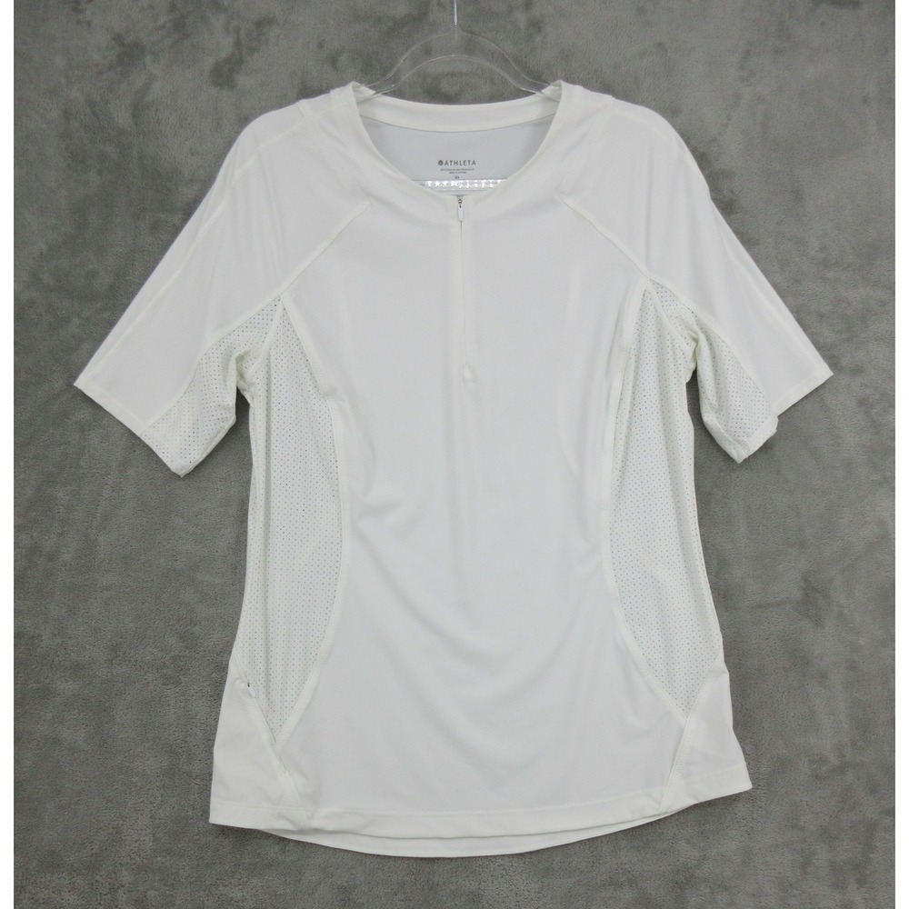 Athleta Shirt Women Size XL Pacifica II Tee Activewear Athletic White Outdoor